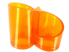 Q-Life Masa Seti Kalemlik-Ataşlık Plastik Kırmızı,Mavi,Turuncu,Duman